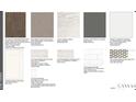 A curated selection of interior materials showing flooring, countertops, tile, and cabinets at 4192 Barbuda Ln, Kissimmee, FL 34758