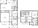 Detailed floor plan showcasing the layout of the first and second floors at 124 Sofia Ln, Lake Alfred, FL 33850