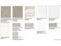 Image shows interior design materials for floors, countertops, backsplash, and cabinets at 4197 Barbuda Ln, Kissimmee, FL 34758