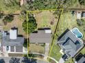 Aerial view of property lines in a neighborhood close to a pool and park at 2019 Loch Berry Rd, Winter Park, FL 32792