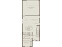 Layout of the house with a 2-car garage, open kitchen and dining area, plus a cozy bedroom with bathroom at 5063 Starling Bird Ln, St Cloud, FL 34771