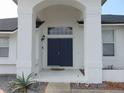 Inviting front entrance with double doors and decorative window above the entryway at 2930 Paddington Way, Kissimmee, FL 34747