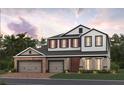Charming two-story home with stone accents, three-car garage, and a welcoming front entrance at 2430 Francisco Art Ct, Oviedo, FL 32765
