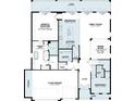Floor plan showcasing a spacious layout with a large Gathering room, open kitchen, and a three-car garage at 2430 Francisco Art Ct, Oviedo, FL 32765