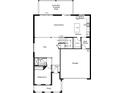 Layout of the first floor featuring kitchen, great room, flex room, mud room, and garage at 3385 Sanctuary Dr, Clermont, FL 34714