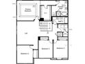 Floorplan of the second story, featuring four bedrooms, loft and laundry room at 3385 Sanctuary Dr, Clermont, FL 34714