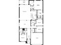 Layout of a four bedroom home with open kitchen and living area, and a primary bedroom suite at 3465 Sanctuary Dr, Clermont, FL 34714