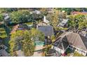Aerial view showcasing the property's location within a peaceful residential neighborhood at 17 Hibiscus Ct, Eustis, FL 32726