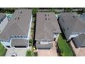 An aerial view shows the layout and landscaping of the homes in the neighborhood at 7417 Marker Ave, Kissimmee, FL 34747