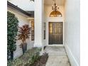 Inviting entryway featuring a stylish double door and decorative overhead transom window at 1756 Waterbeach Ct, Apopka, FL 32703