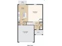 Layout of the main floor with kitchen, dining, great room, garage and porch at 386 Wayland Dr, Haines City, FL 33844