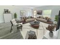 Bright, open living room with modern furnishings, a large rug, and natural light at 16947 Sw 22Nd Terrace Rd, Ocala, FL 34473