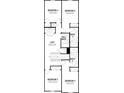 Detailed floor plan highlighting the layout of the second floor with four bedrooms and a loft at 2327 Distant Sun Trl, Kissimmee, FL 34747