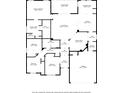 Detailed floor plan of the house layout with measurements of rooms and layout of house at 3747 Moon Dancer Pl, St Cloud, FL 34772