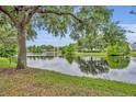 Picturesque view of a calm lake surrounded by lush greenery and trees, offering a serene backdrop at 5492 Penway Dr, Orlando, FL 32814