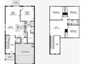 Detailed floor plan illustrating the layout of the first and second floors, including room dimensions at 17411 Million Lakes Ct, Clermont, FL 34714
