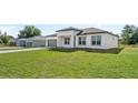Charming single-story home featuring a well-manicured lawn and inviting curb appeal at 6084 Sw 150Th Ln, Ocala, FL 34473