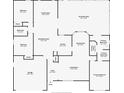 Detailed floor plan illustrating the layout of the home, including bedrooms, bathrooms, kitchen, and living areas at 209 Roman Ct, Deltona, FL 32738