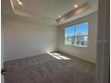 Spacious main bedroom with natural light and a tray ceiling at 2296 Sirena Ln, Mount Dora, FL 32757