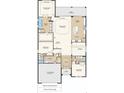 Detailed floor plan showcasing the layout of the home including the great room, kitchen, and bedrooms at 985 Tassleflower Trl, St Cloud, FL 34771