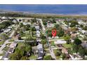 Aerial view of the neighborhood near East Lake Toho, showcasing the home's location on Louisiana Ave at 143 Louisiana Ave, St Cloud, FL 34769