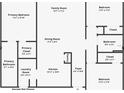 Detailed floorplan showing layout of bedrooms, bathrooms, kitchen, and living spaces in the house at 417 Patricia Alford Dr, Haines City, FL 33844