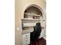 Built-in desk and shelves in alcove perfect for home office or study area at 860 N Orange Ave # 149, Orlando, FL 32801