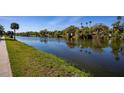 Picturesque waterfront view with lush greenery and a serene lake under a clear blue sky at 2713 Lime Tree Dr, Edgewater, FL 32141
