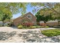 Wide driveway leading to a house with beautiful landscaping and garage access at 9548 Crown Prince Ln, Windermere, FL 34786