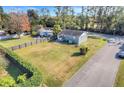 Charming blue home with well-maintained lawn, fenced backyard and access to paved street at 2259 Minnesota Ave, Winter Park, FL 32789