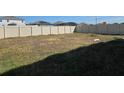Fenced backyard featuring green grass surrounded by a privacy fence creating an ideal outdoor living space at 268 Fiddlewood Ct, Davenport, FL 33837