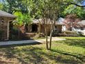 Landscaped front yard with a stone walkway that leads to the front door at 736 Silverwood Dr, Lake Mary, FL 32746