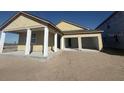 Home under construction, showing unfinished exterior and large front columns at 30162 Rustic Mill St, Mount Dora, FL 32757