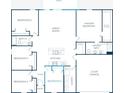 Open-concept floorplan with a spacious great room, kitchen, and private Primary suite at 307 Corsica Ct, Kissimmee, FL 34758