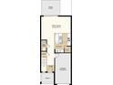 Floor plan showcases the layout, including the foyer, kitchen, great room, half bath, and garage at 3550 Mayfair St, Kissimmee, FL 34758