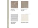 Selection of interior finishes including carpet, flooring, cabinets, and quartz countertop samples at 4770 Cloister St, Kissimmee, FL 34758