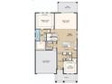 Detailed first-floor layout showcasing the primary suite, kitchen, great room, and two-car garage at 4711 Coral Harbour Rd, Kissimmee, FL 34758