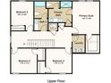 Layout of the upper floorplan with bedrooms, primary suite, laundry, and bathrooms at 4747 Cloister St, Kissimmee, FL 34758