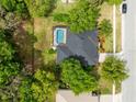 Aerial shot of a home with a private pool and lush green surroundings at 640 Brookfield Pl, Apopka, FL 32712