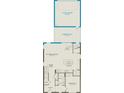 Layout of the home's first floor, showing the gathering room, kitchen, bedroom, and garage at 1985 Tohoqua Blvd, Kissimmee, FL 34744