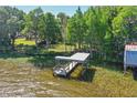 Waterfront dock and boathouse surrounded by lush greenery on the water at 9900 W Lake Marion Rd, Haines City, FL 33844