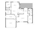 Simplified floorplan with dimensions of the house layout and main rooms at 1563 W Finland Dr, Deltona, FL 32725