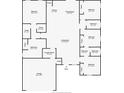 Detailed floorplan showcasing the layout with multiple bedrooms, bathrooms, living spaces, and a two-car garage at 55 Laurel Crse, Ocala, FL 34480