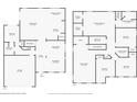 Detailed floor plan showcasing layout of rooms, dimensions, and space on each level of the home at 563 Copperdale Ave, Winter Garden, FL 34787