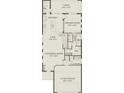 First floor plan with kitchen, cafe, gathering room, owner's suite, and two-car garage at 16147 Coastal Cove Ln, Clermont, FL 34714