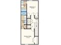 Second floorplan rendering featuring primary suite and bath, secondary bedroom and bath, and tech space at 3166 Skyline Loop, Kissimmee, FL 34758