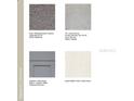 Image showcasing the carpet, tile, cabinet, and counter top interior design options for the new home at 3166 Skyline Loop, Kissimmee, FL 34758