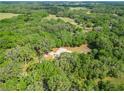Aerial view of the home nestled among lush trees and sprawling landscape at 1406 Cr 542G, Bushnell, FL 33513