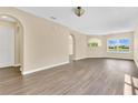 Spacious living room with new floors and view of water at 1556 Sherbourne St, Winter Garden, FL 34787
