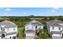 Beautiful two-story house surrounded by trees and other houses, creating a lovely neighborhood setting at 1571 Palmero Way, Davenport, FL 33896